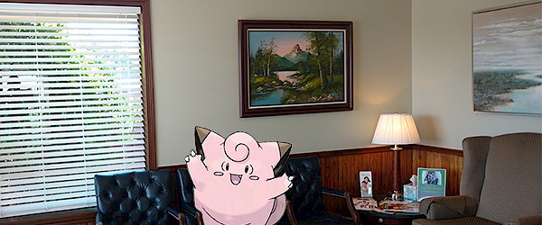 Clefairy from Pokémon in the office